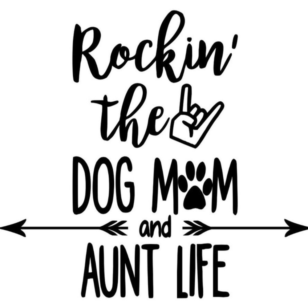 Dog Mom and Dog Aunt Sticker